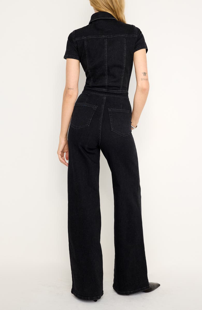 Good American Fit For Success Denim Jumpsuit, Alternate, color, Black367