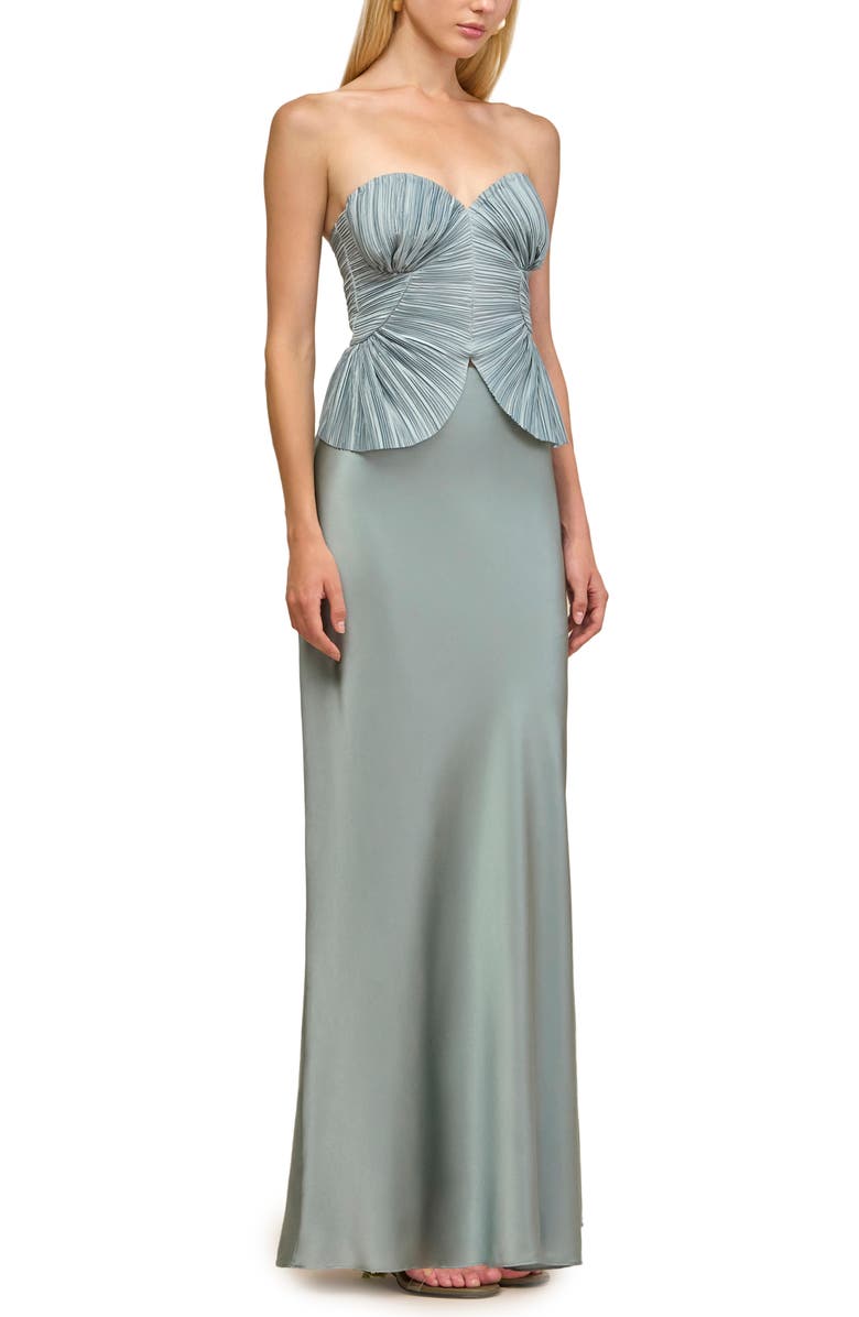 Cult Gaia Chantel Stretch Silk Bias Cut Skirt, Alternate, color, Celadon