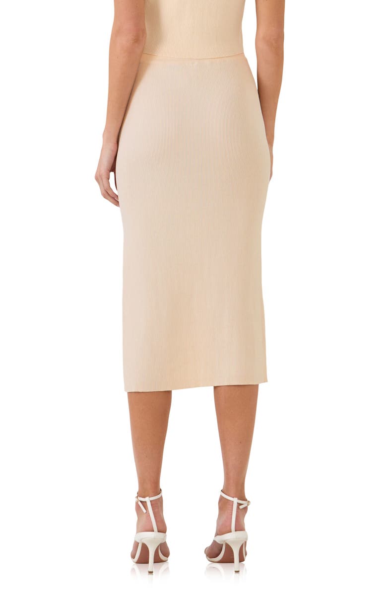 Endless Rose Rib Side Slit Midi Skirt, Alternate, color,