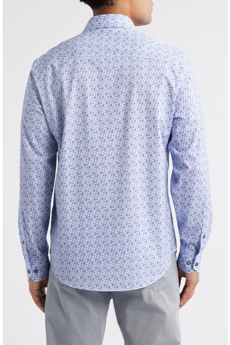 James OoohCotton® Geometric Print Button-Up Shirt, Alternate, color, LILAC