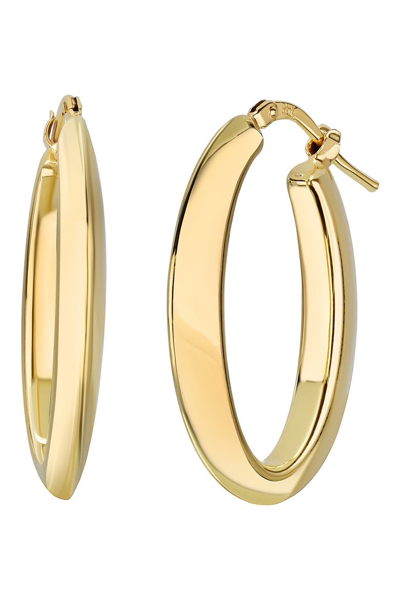 14K Gold Oval Hoop Earrings (Nordstrom Exclusive), Main, color, 14K YELLOW GOLD
