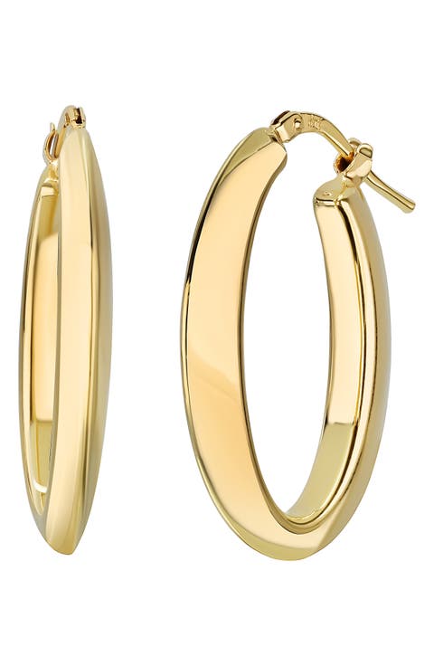 14K Gold Oval Hoop Earrings (Nordstrom Exclusive)