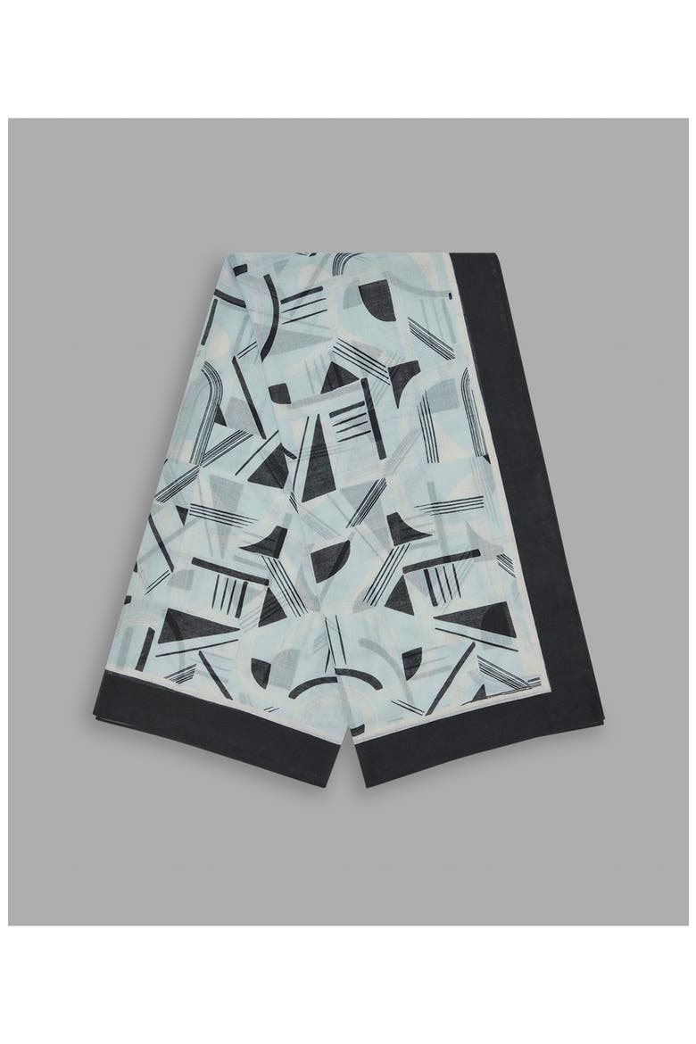 Art Deco Square Scarf, Alternate, color, FRESH MINT