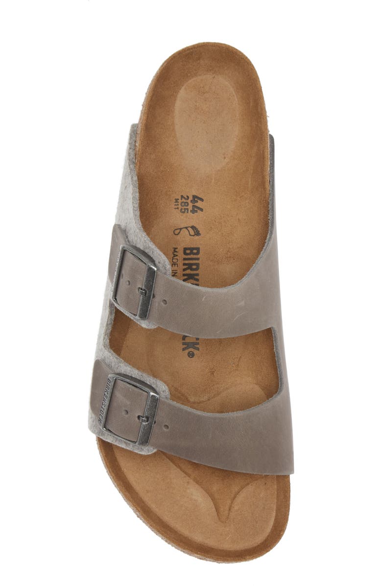 Birkenstock Arizona Slide Sandal, Alternate, color, Gray