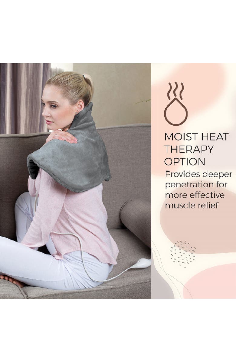 PURSONIC Neckl & Shoulder Heating Pad, Alternate, color, Grey