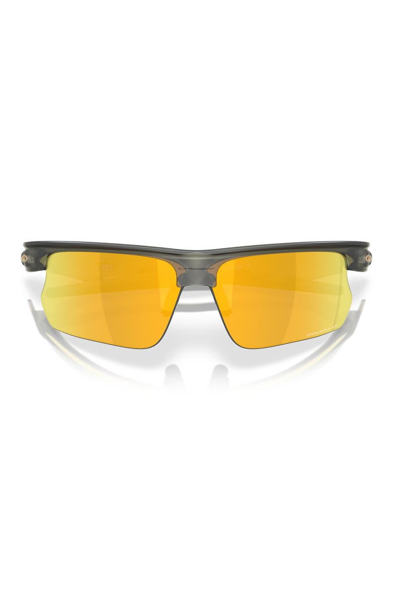 Bisphera 68mm Prizm™ Oversize Polarized Rectangular Sunglasses, Alternate, color, MATTE OLIVE/ 24K POLAR