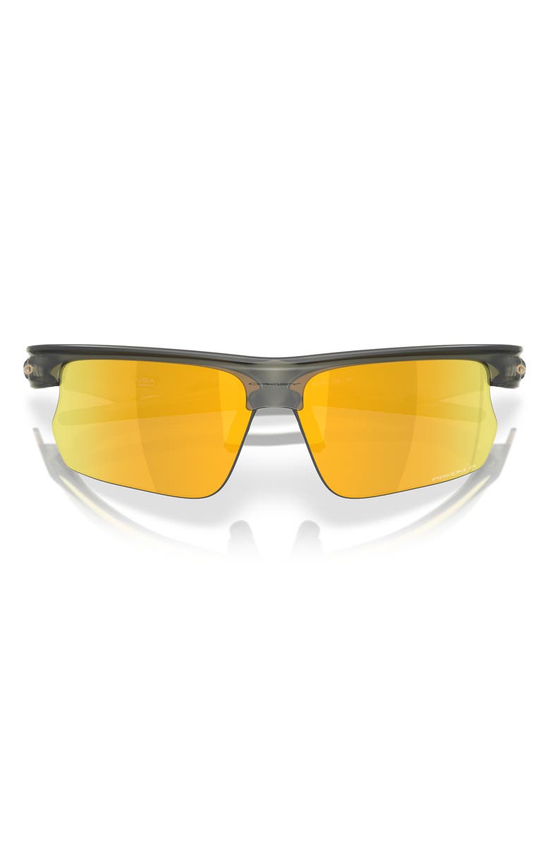 Oakley Bisphera 68mm Prizm<sup
™</sup
 Oversize Polarized Rectangular Sunglasses, Alternate, color, Matte Olive/ 24K Polar