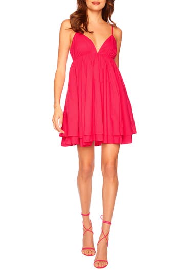 Susana Monaco Tiered Cotton Voile Minidress