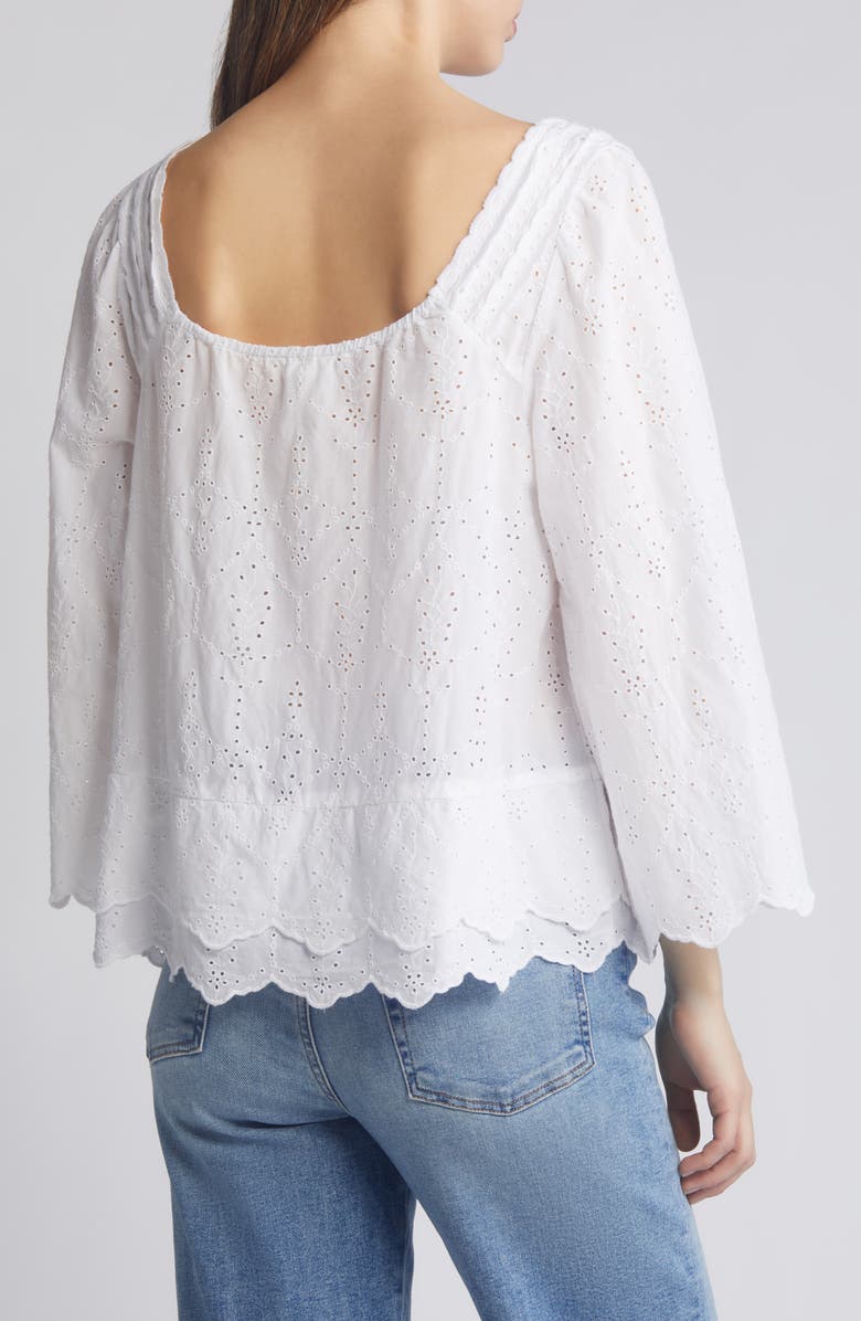 Caslon<sup>®</sup> Cotton Eyelet Top, Alternate, color, 