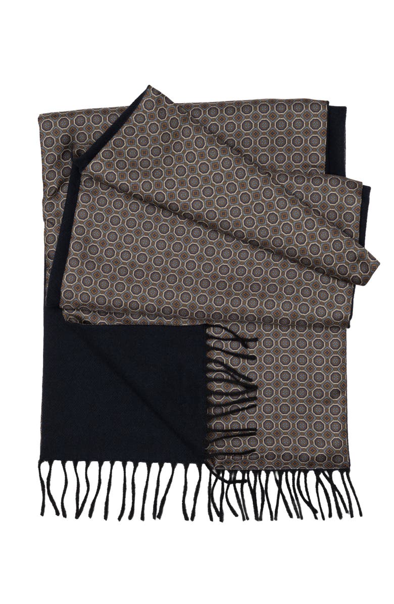 Elizabetta Trastevere - Wool Backed Silk Scarf for Men, Main, color,
