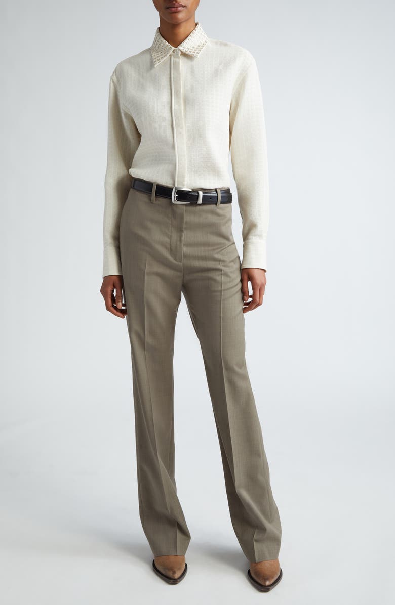 Golden Goose Relaxed Wool Straight Leg Pants, Alternate, color,