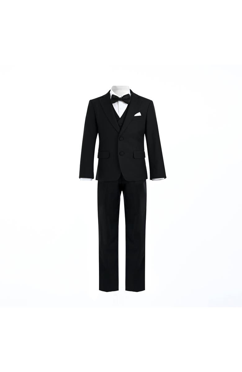 MOUSTACHE Peak Lapel Tuxedo Set, Main, color, Black