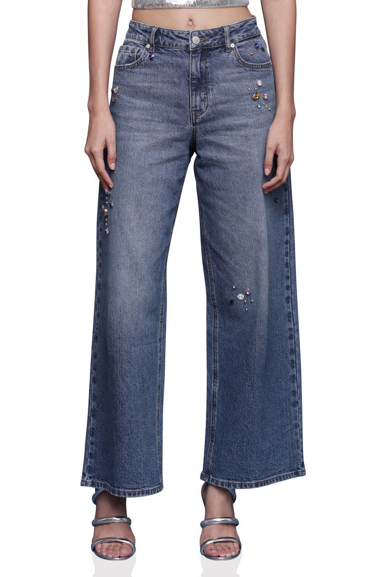 Bejweled High Waist Wide Leg Jeans, Main, color, HIGHSIDE - MULTICOLOR GEM