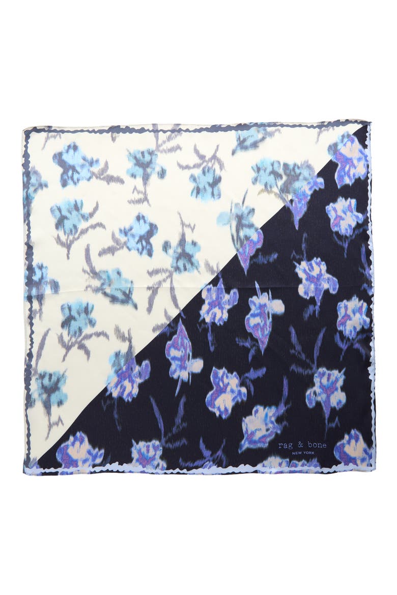 Kit Silk Bandana Scarf, Alternate, color, NAVY