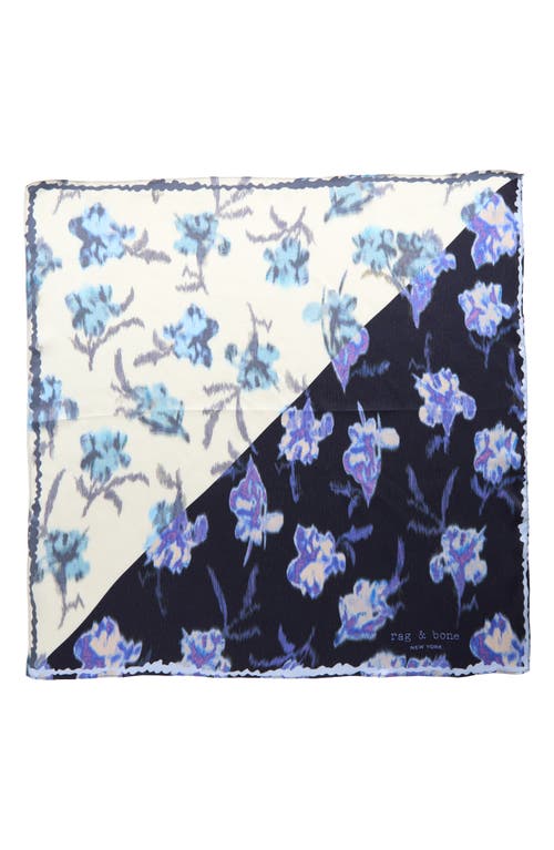 Rag & Bone Kit Silk Bandana Scarf In Blue