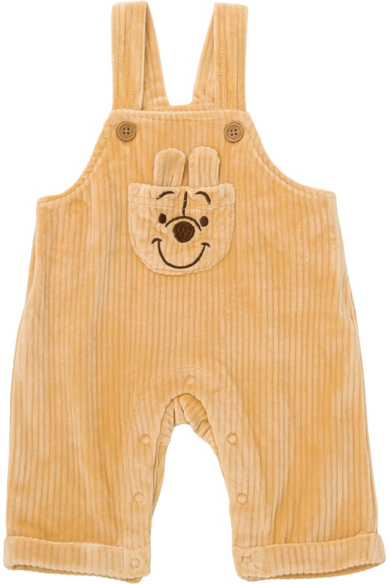 Winnie the Pooh 2-Piece Overalls and T-Shirt Set, Alternate, color, Mustard Winnie Pooh