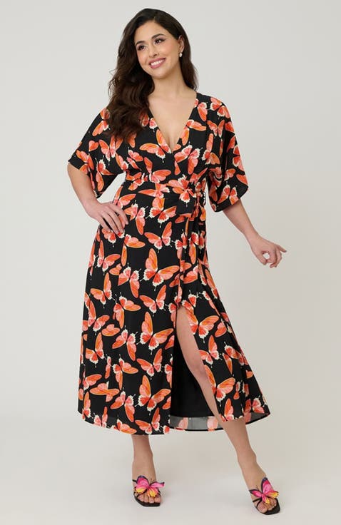 1970s Wrap Midi Dress