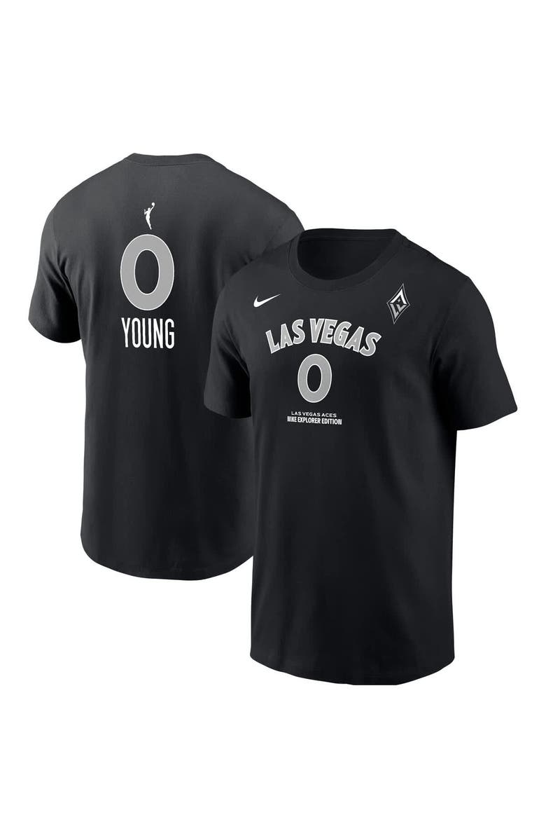 Nike Men's Nike Jackie Young Black Las Vegas Aces Explorer Edition Name & Number T-Shirt, Alternate, color, 
