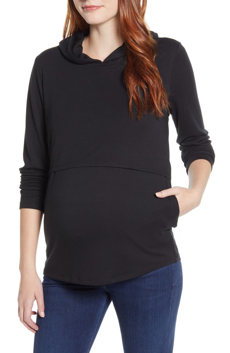 Angel Maternity Maternity/Nursing Hoodie, Main, color,