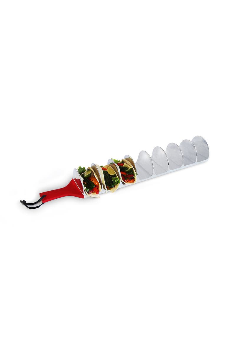 Lunares San Miguel Taco Server, Alternate, color, Silver