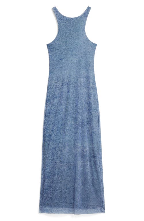Desigual Knot Fitted Midi Dress In Blue