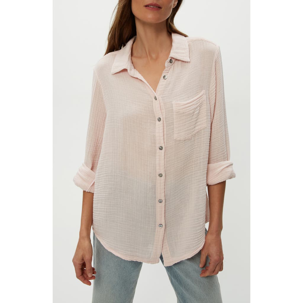 MICHAEL STARS MICHAEL STARS ERNIE COTTON GAUZE BUTTON-UP SHIRT