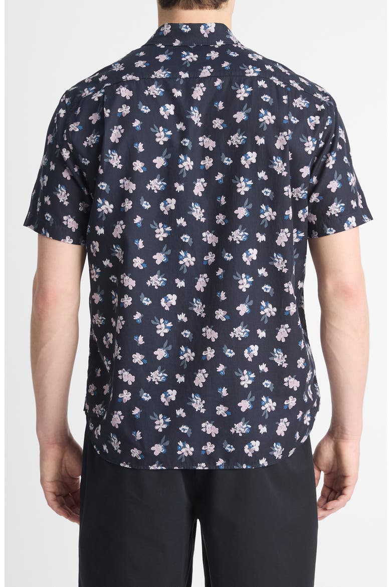 Mini Bouquet Floral Short Sleeve Button-Up Shirt, Alternate, color, COASTAL/SHADOW MAUVE