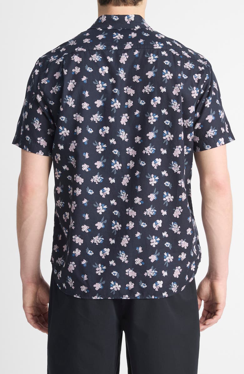 Vince Mini Bouquet Floral Short Sleeve Button-Up Shirt, Alternate, color,