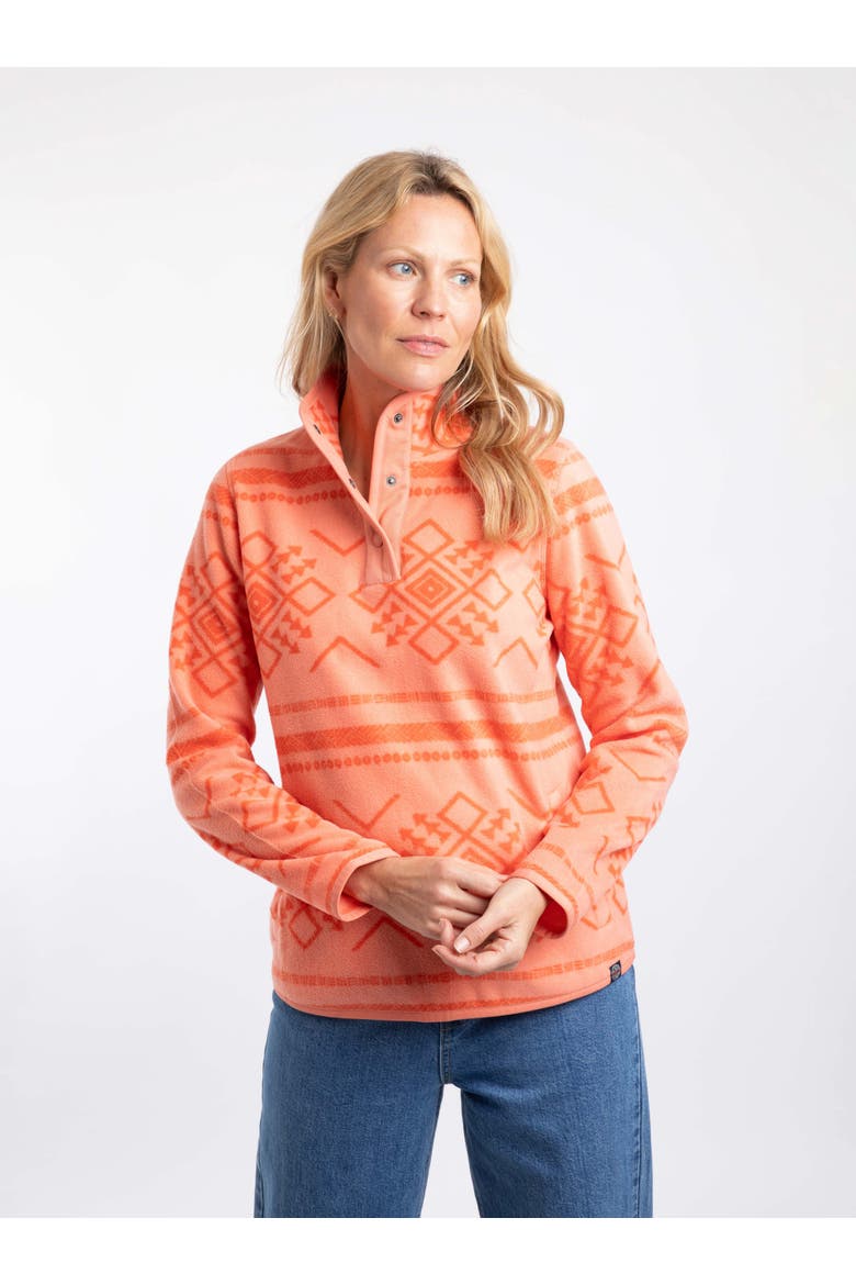 Amy Microfleece Sweatshirt, Main, color, Dark Coral
