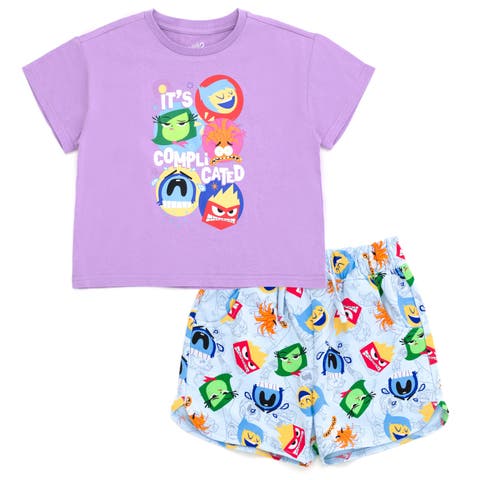 Pixar Girls' 2-Piece T-Shirt and Shorts Set