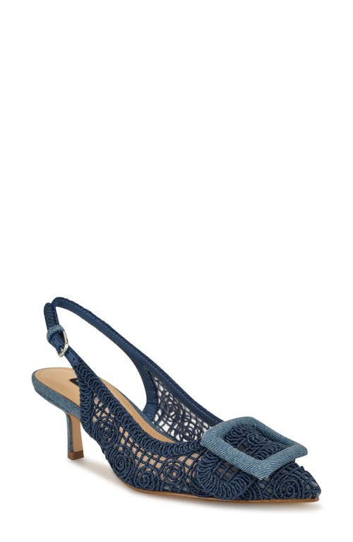 Nine West Nolla Pointed Toe Pump In Medium Blue