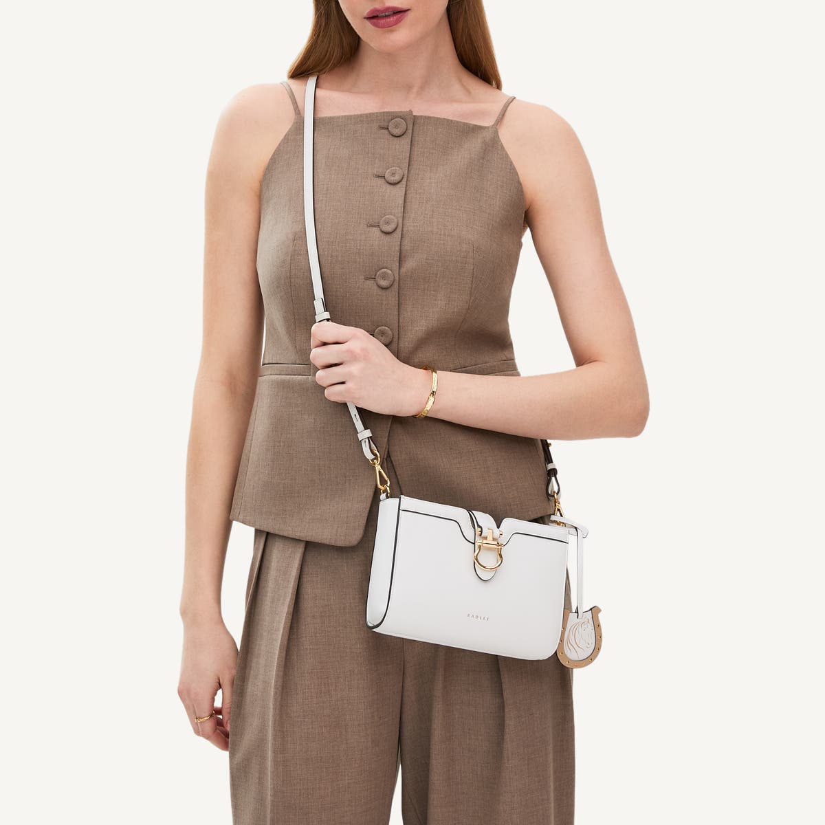 Radley Kentucky Derby Ss25 Small Ziptop Crossbody  Bag, Alternate, color, Chalk