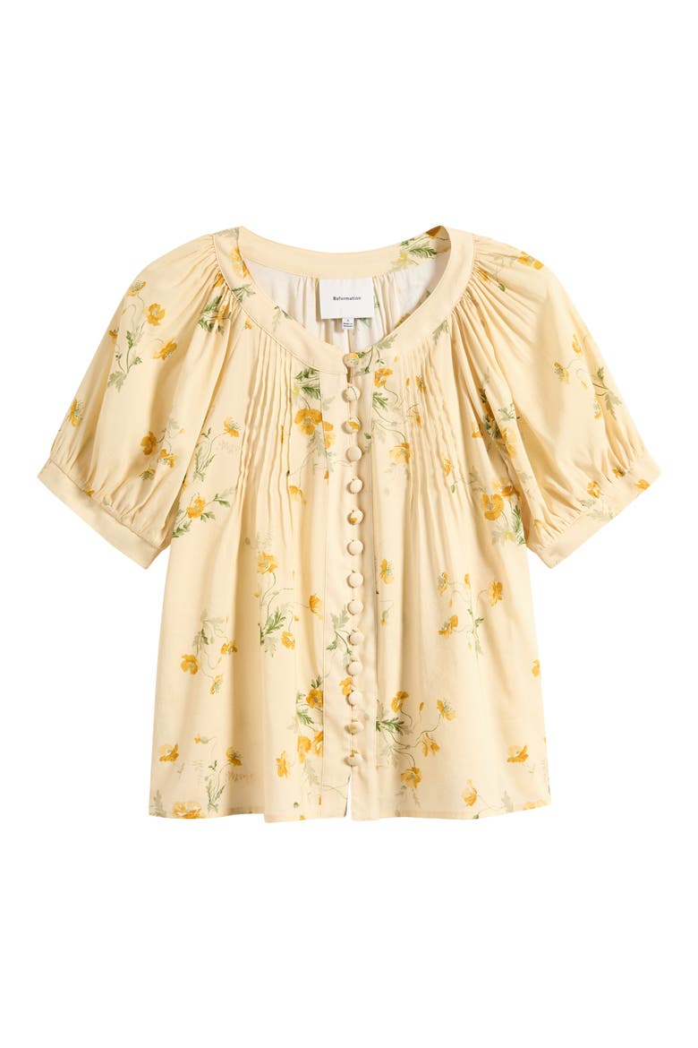 Calia Floral Cotton Blend Top, Main, color, MERCY