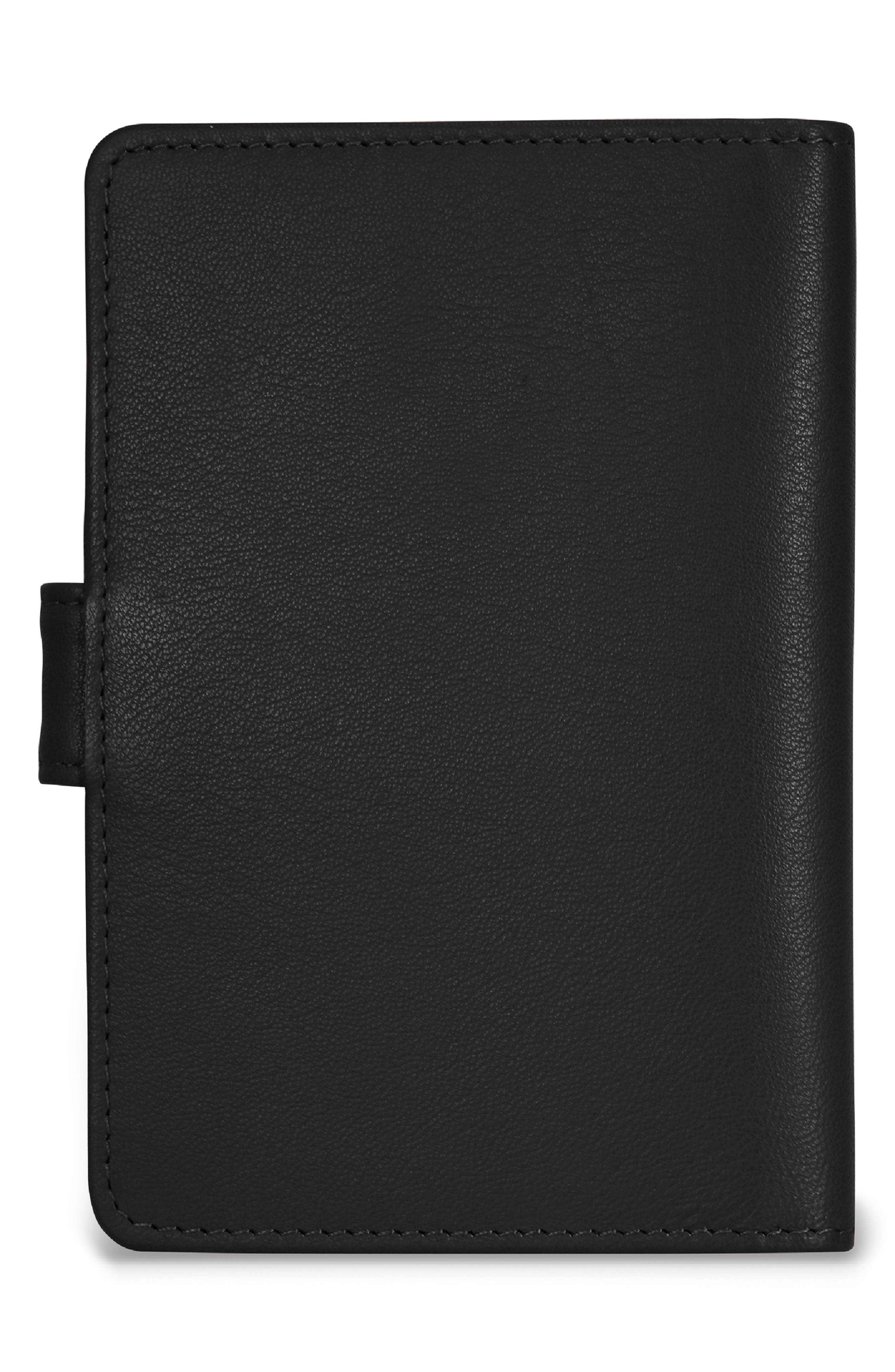 CHAMPS Leather Passport Case, Alternate, color, Black