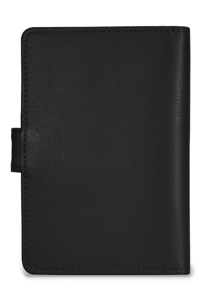 Leather Passport Case, Alternate, color, BLACK