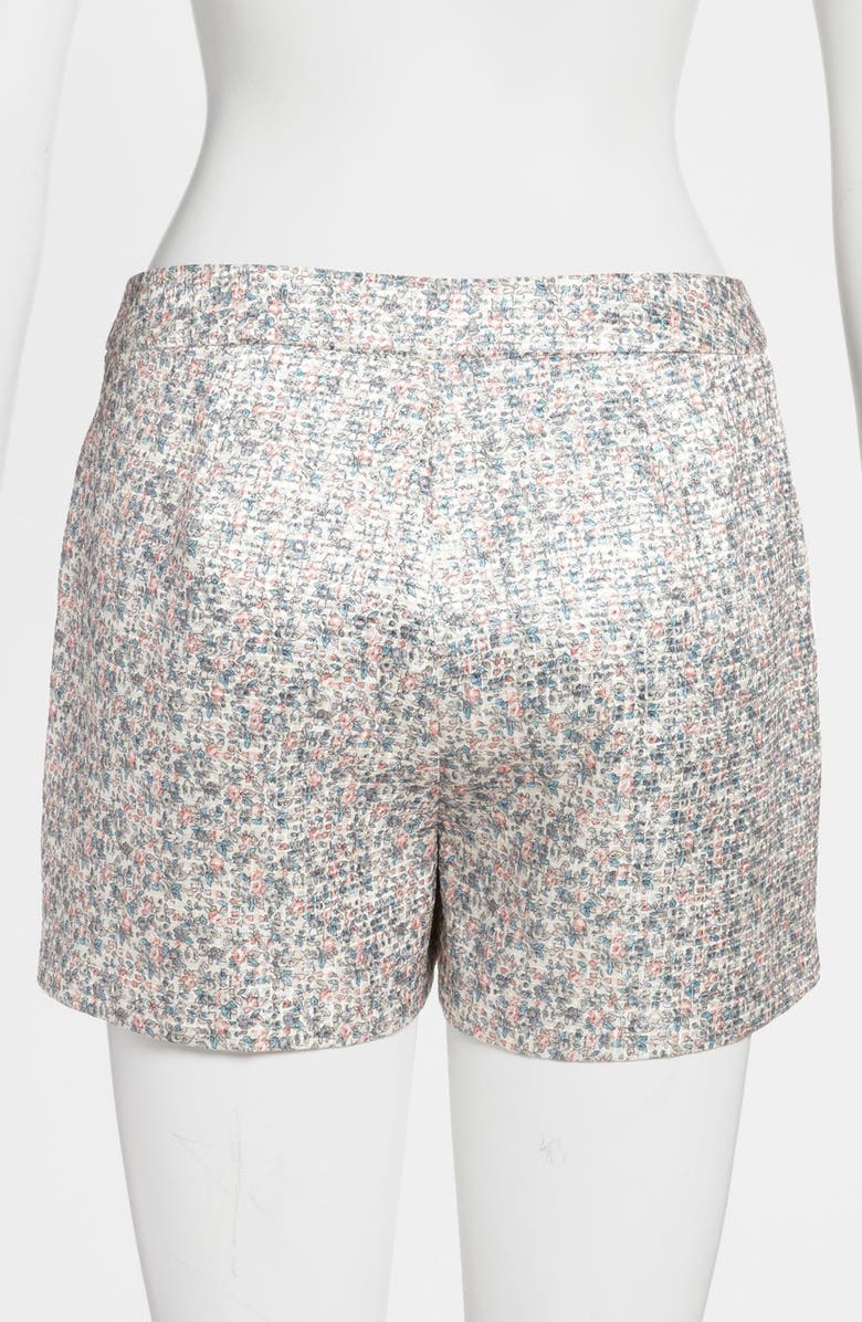 ASTR the Label ASTR High Waist Floral Jacquard Shorts, Alternate, color, 