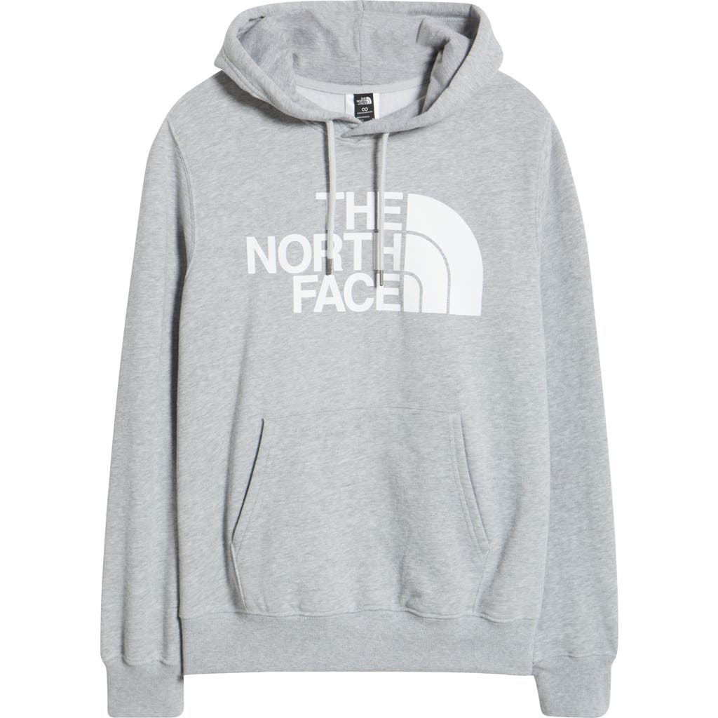 The North Face Half Dome Hoodie In Light Grey Heather/white