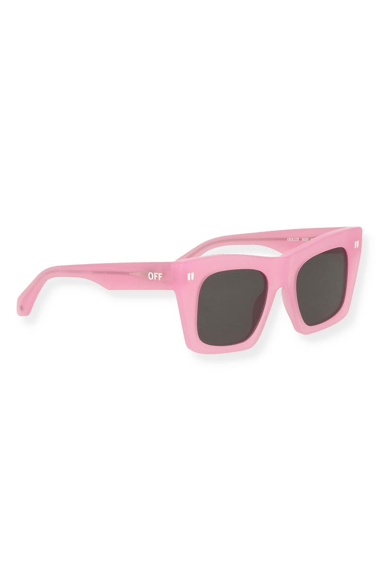Off-White Selma 51mm Square Sunglasses, Alternate, color, Pink Dark Grey