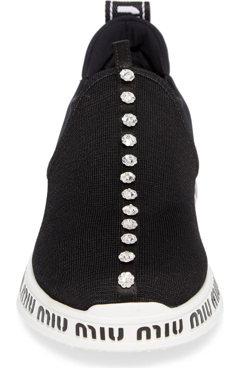 Miu Miu Logo Slip-On Sneaker, Alternate, color,