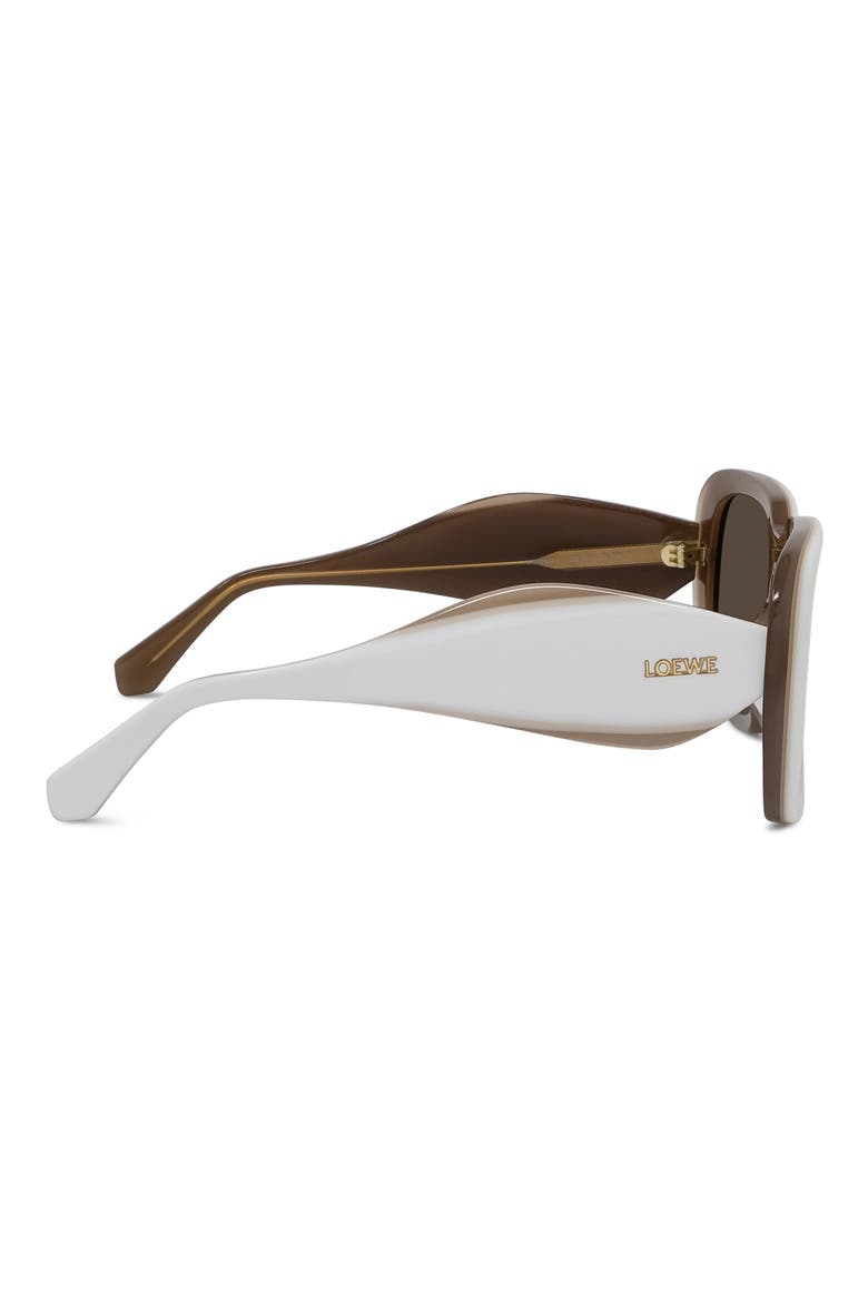 Signature 53mm Square Sunglasses, Alternate, color, IVORY / BROWN