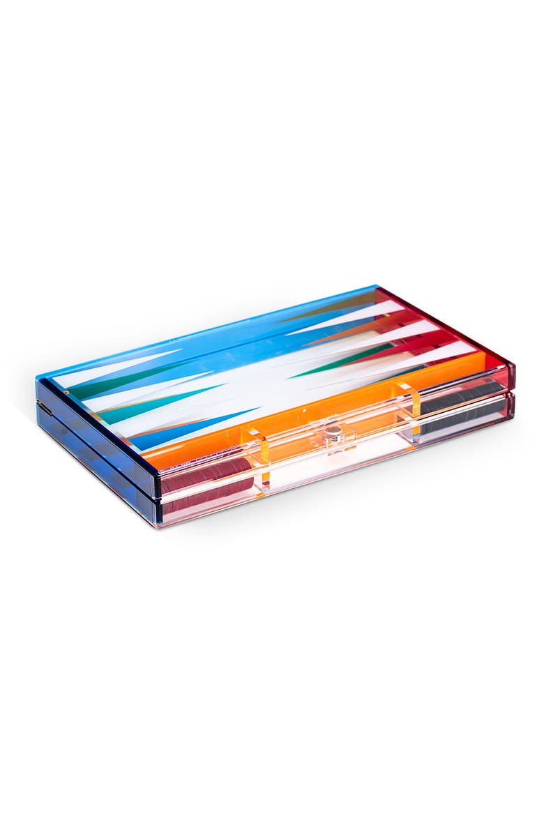Acrylic Backgammon Set, Main, color, MULTI COLOR