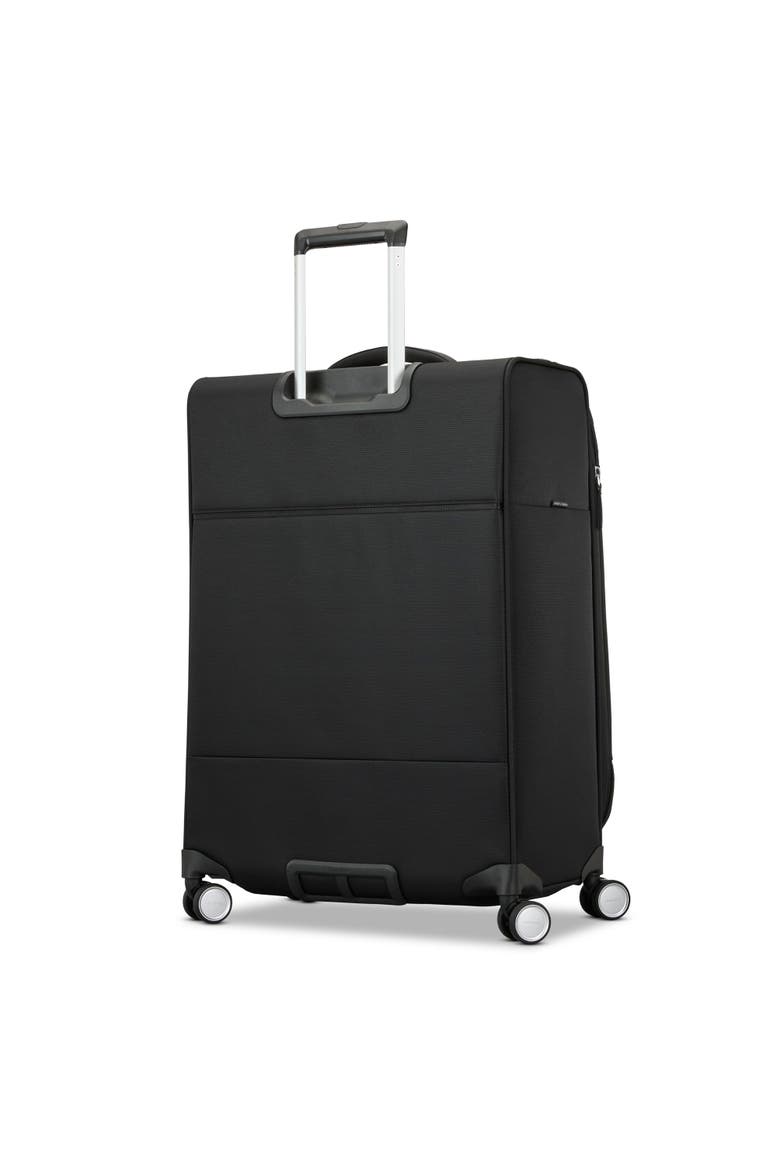 Portlift Softside 25" Medium Checked Spinner Luggage, Alternate, color, Black