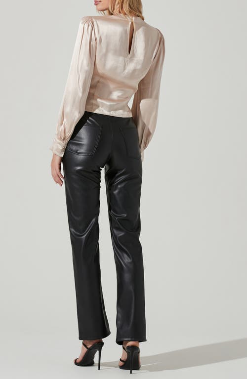 Astr The Label Lilith Cowl Neck Satin Top In Gold