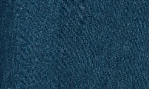 Eileen Fisher Organic Linen Button-up Shirt In Blue
