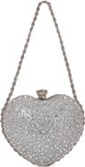 BERNESS Heart Shaped Rhinestone Clasp Purse