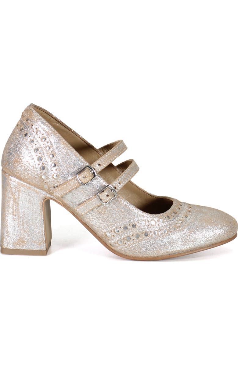 Diba True JET LINER Leather Mary Jane Heel, Alternate, color, Silver