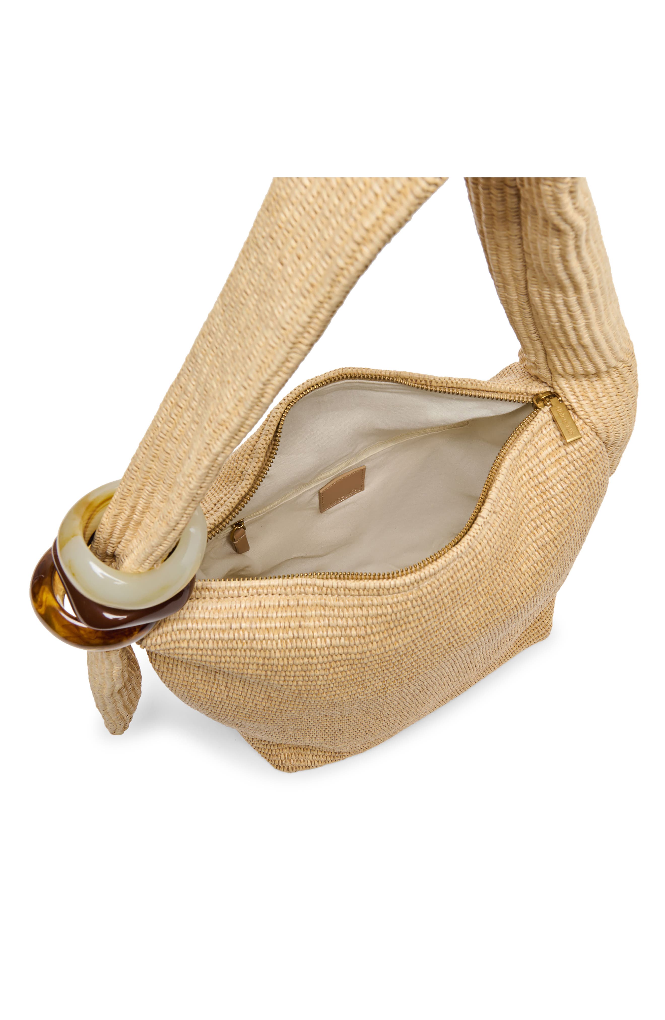 Dolce Vita Kalen Raffia Shoulder Bag, Alternate, color, Natural