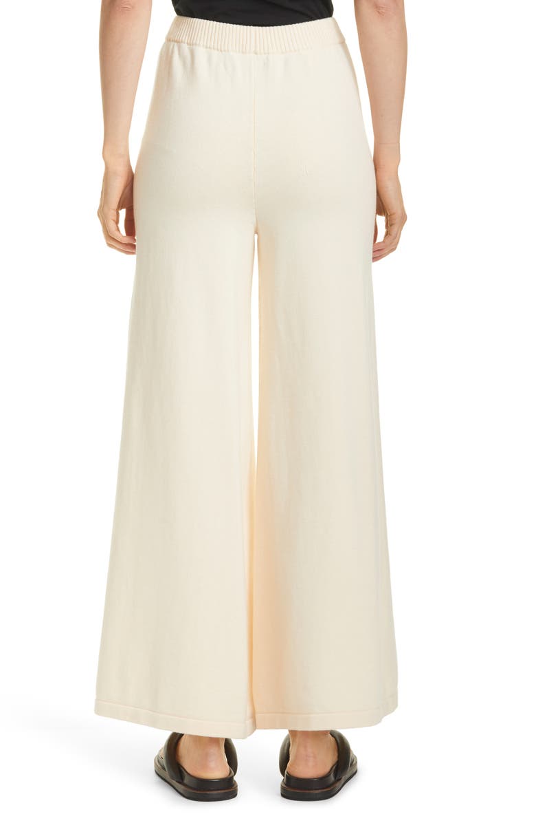 STAUD Mitchell Wide Leg Cotton & Wool Blend Knit Pants, Alternate, color, 