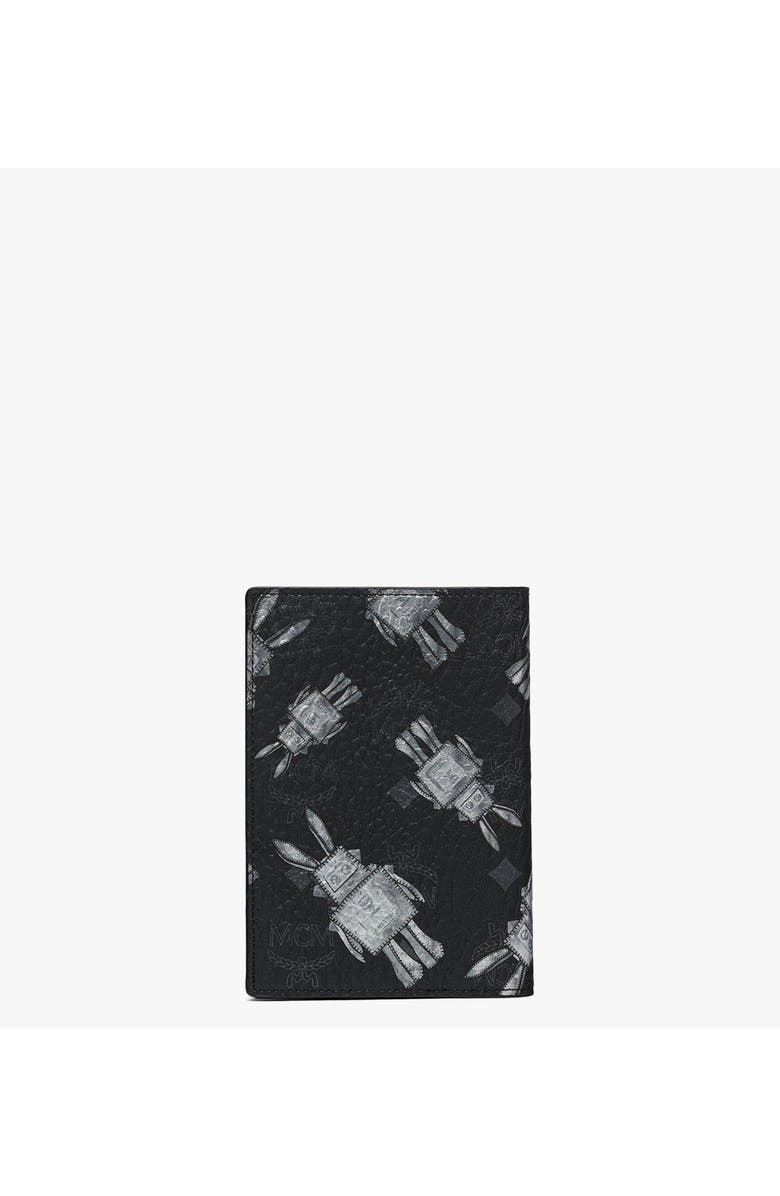 MCM Ottomar Passport Holder in Rabot Visetos, Alternate, color, Black