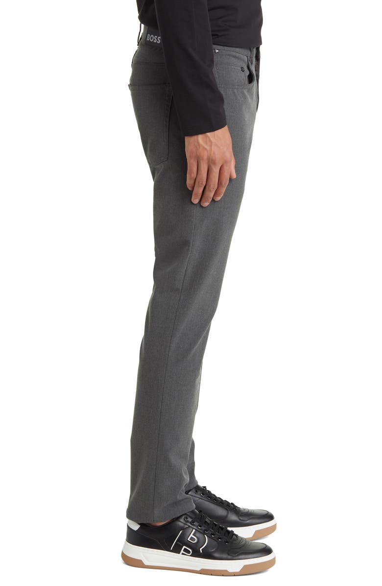 BOSS Delaware Slim Fit Five Pocket Pants, Alternate, color, Charcoal